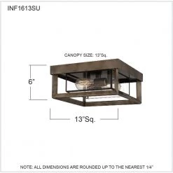 Infinger 2-Light Semi-Flush Mount with Clear Seeded Glass by Quoizel -Quoizel Sales statuary bronze quoizel flush mount lights inf1613su fa 1000