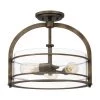 Toscana 15.5 in. 3-Light Statuary Bronze Semi-Flush Mount with Clear Glass by Quoizel -Quoizel Sales statuary bronze quoizel flush mount lights tos1715su 64 1000