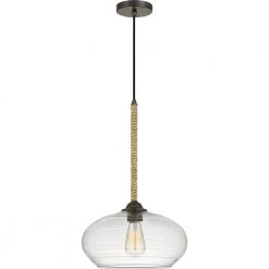 Merino 1-Light Tarnished Bronze Mini Pendant by Quoizel