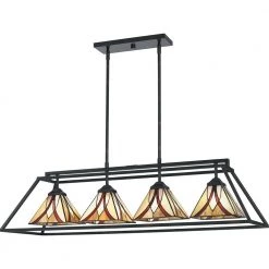 Asheville 4-Light Valiant Bronze Chandelier by Quoizel