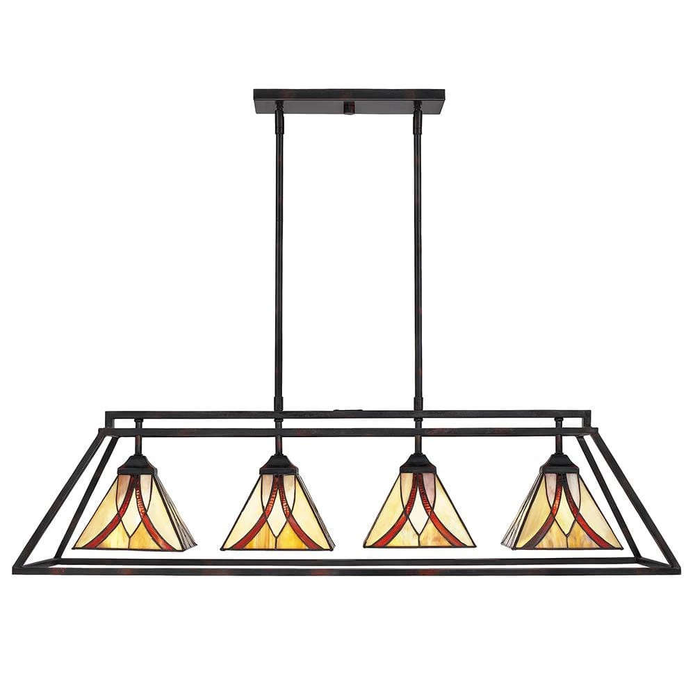 Asheville 4-Light Valiant Bronze Chandelier by Quoizel 4 Asheville 4-Light Valiant Bronze Chandelier by Quoizel - Image 2