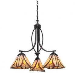 Asheville 3-Light Valiant Bronze Chandelier by Quoizel