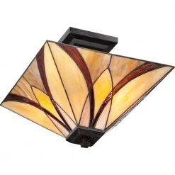 Asheville 2-Light Valiant Bronze Semi-Flush Mount by Quoizel -Quoizel Sales valiant bronze quoizel flush mount lights tfas1714va 1f 1000