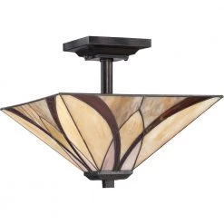 Asheville 2-Light Valiant Bronze Semi-Flush Mount by Quoizel -Quoizel Sales valiant bronze quoizel flush mount lights tfas1714va c3 1000
