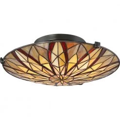 Victory 16.25 in. 2-Light Valiant Bronze Flush Mount by Quoizel -Quoizel Sales valiant bronze quoizel flush mount lights tfvy1400va 4f 1000