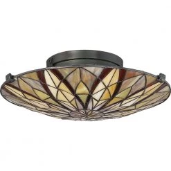Victory 16.25 in. 2-Light Valiant Bronze Flush Mount by Quoizel -Quoizel Sales valiant bronze quoizel flush mount lights tfvy1400va c3 1000