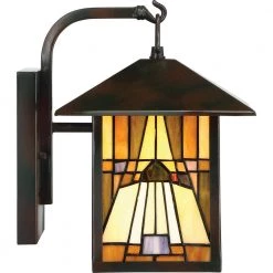 Inglenook 1-Light Valiant Bronze Outdoor Wall Lantern Sconce by Quoizel -Quoizel Sales valiant bronze quoizel outdoor sconces tfik8409va 1f 1000
