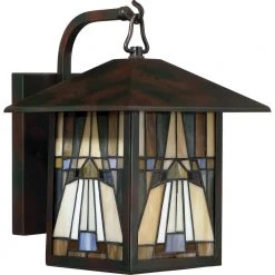 Inglenook 1-Light Valiant Bronze Outdoor Wall Lantern Sconce by Quoizel -Quoizel Sales valiant bronze quoizel outdoor sconces tfik8409va c3 1000