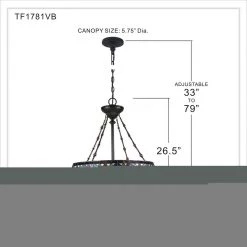 Belle Fleur 4-Light Vintage Bronze Pendant by Quoizel 9 Belle Fleur 4-Light Vintage Bronze Pendant by Quoizel -Quoizel Sales vintage bronze quoizel chandeliers tf1781vb fa 1000