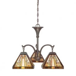 Stephen 3-Light Vintage Bronze Chandelier by Quoizel