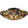 Violets 16.25 in. 2-Light Vintage Bronze Flush Mount by Quoizel