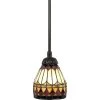 West End 1-Light Vintage Bronze Mini Pendant by Quoizel