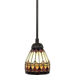 West End 1-Light Vintage Bronze Mini Pendant by Quoizel