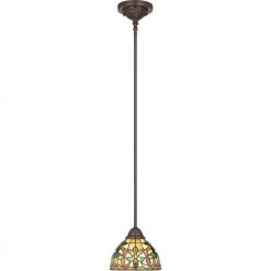 Kami 1-Light Vintage Bronze Mini Pendant by Quoizel