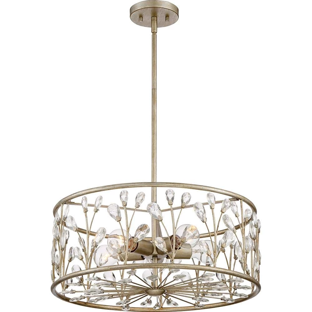 Meadow Lane 5-Light Vintage Gold Pendant by Quoizel 6 Meadow Lane 5-Light Vintage Gold Pendant by Quoizel - Image 4