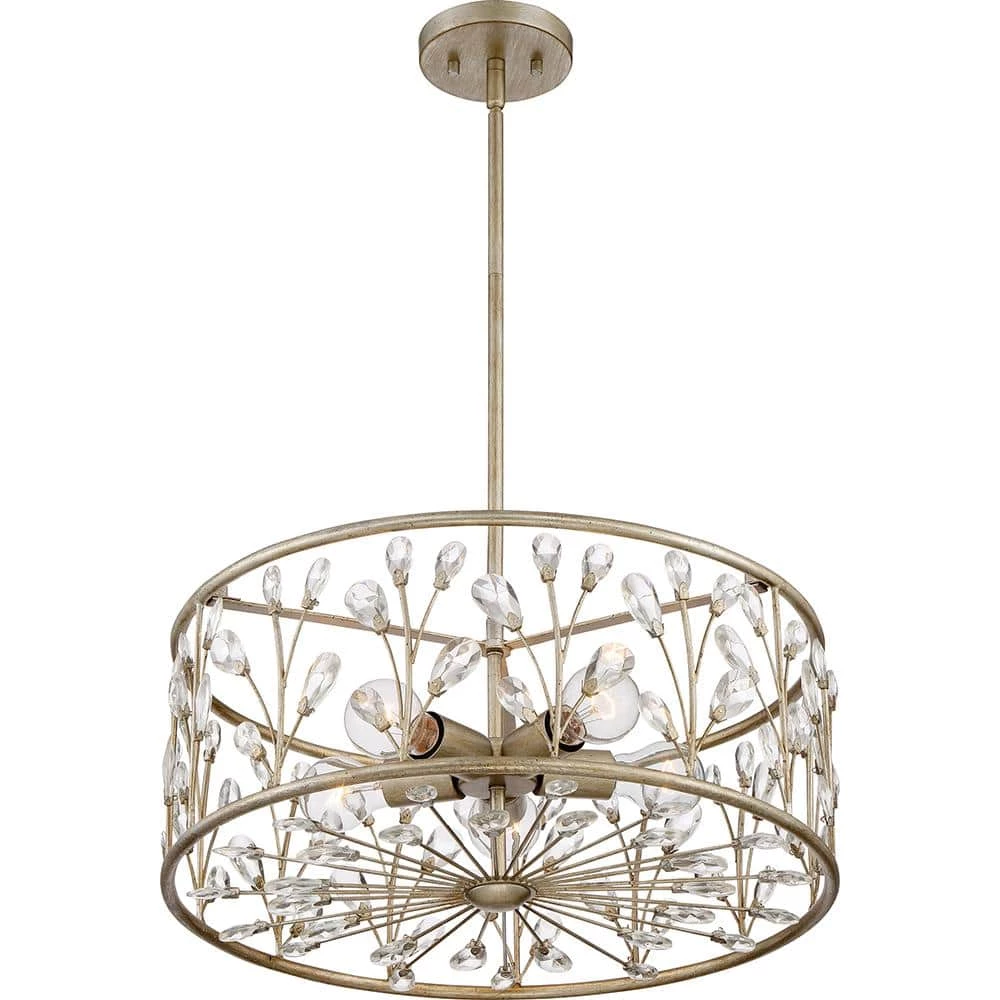 Meadow Lane 5-Light Vintage Gold Pendant by Quoizel 4 Meadow Lane 5-Light Vintage Gold Pendant by Quoizel - Image 2