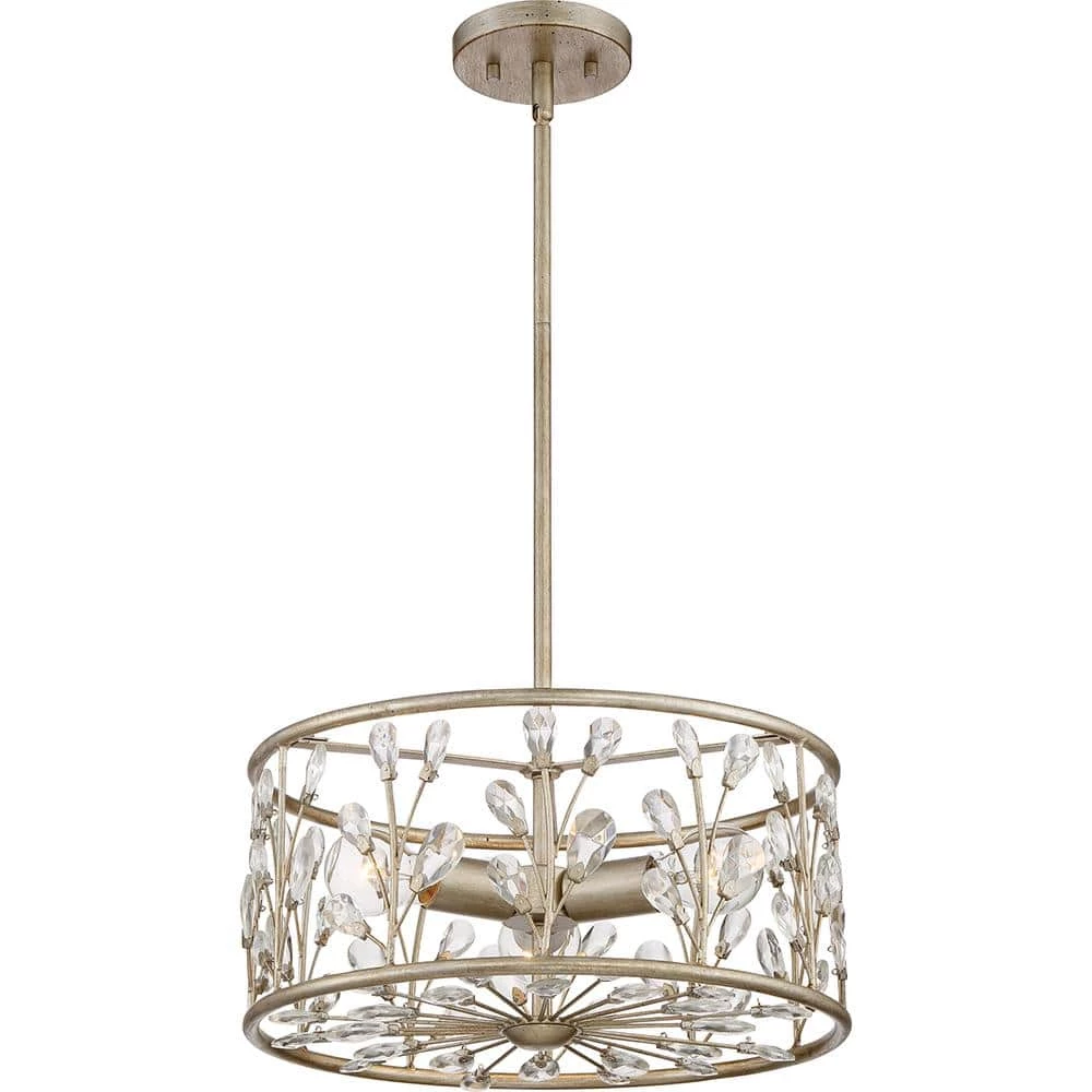 Meadow Lane 3-Light Vintage Gold Semi-Flush Mount by Quoizel 4 Meadow Lane 3-Light Vintage Gold Semi-Flush Mount by Quoizel - Image 2