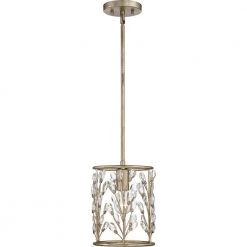 Meadow Lane 1-Light Vintage Gold Mini Pendant by Quoizel -Quoizel Sales vintage gold quoizel pendant lights mdl1508vg 4f 1000