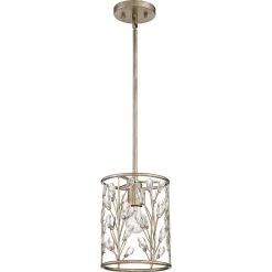 Meadow Lane 1-Light Vintage Gold Mini Pendant by Quoizel