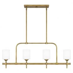 Aria 4-Light Weathered Brass Chandelier with Opal Glass by Quoizel -Quoizel Sales weathered brass quoizel chandeliers ari438ws 4f 1000