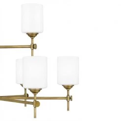 Aria 9-Light Weathered Brass Chandelier with Opal Glass by Quoizel -Quoizel Sales weathered brass quoizel chandeliers ari5034ws 44 1000