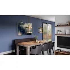 McPherson 3-Light Weathered Brass Pendant with Clear Glass by Quoizel -Quoizel Sales weathered brass quoizel chandeliers mcp2814ws 31 1000