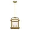 McPherson 3-Light Weathered Brass Pendant with Clear Glass by Quoizel -Quoizel Sales weathered brass quoizel chandeliers mcp2814ws 64 1000