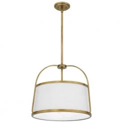 York 4-Light Weathered Brass Pendant by Quoizel -Quoizel Sales weathered brass quoizel chandeliers qp5342ws 1f 1000