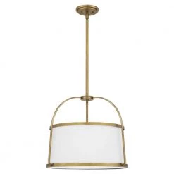 York 4-Light Weathered Brass Pendant by Quoizel