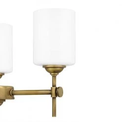 Aria 17 in. 3-Light Weathered Brass Semi-Flush Mount with Opal Glass by Quoizel -Quoizel Sales weathered brass quoizel flush mount lights ari1717ws 44 1000