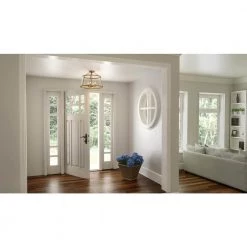 Barlow 14.5 in. 4-Light Weathered Brass Semi-Flush Mount by Quoizel -Quoizel Sales weathered brass quoizel flush mount lights baw1716ws 31 1000