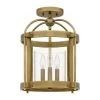 McPherson 14 in. 3-Light Weathered Brass Semi-Flush Mount with Clear Glass by Quoizel 1 McPherson 14 in. 3-Light Weathered Brass Semi-Flush Mount with Clear Glass by Quoizel -Quoizel Sales weathered brass quoizel flush mount lights mcp1714ws 64 1000