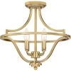 Harvel 16 in. 4-Light Weathered Brass Semi-Flush Mount by Quoizel -Quoizel Sales weathered brass quoizel flush mount lights qf5119ws 64 1000