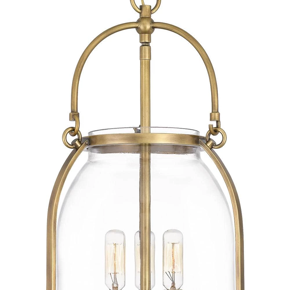 Colonel 3-Light Weathered Brass Mini Pendant by Quoizel 7 Colonel 3-Light Weathered Brass Mini Pendant by Quoizel - Image 5