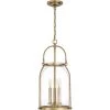 Colonel 3-Light Weathered Brass Mini Pendant by Quoizel