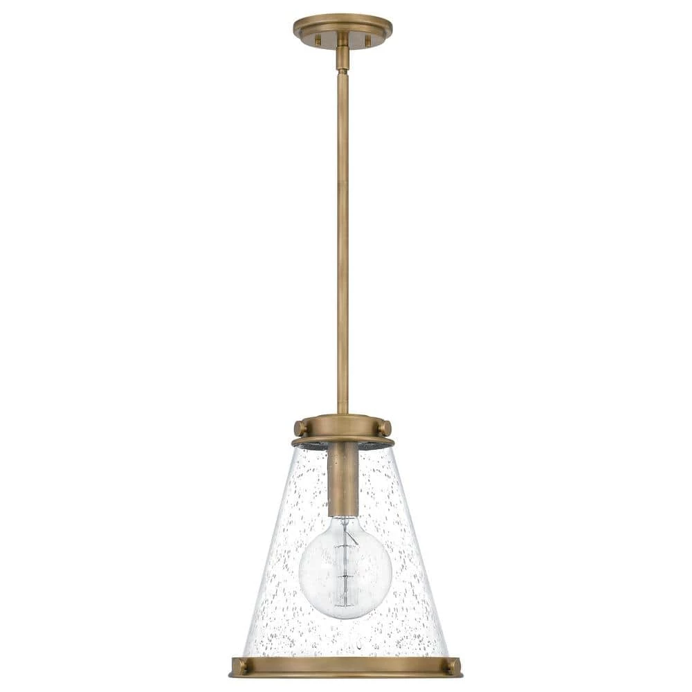 Bristol 1-Light Weathered Brass Mini Pendant by Quoizel 8 Bristol 1-Light Weathered Brass Mini Pendant by Quoizel - Image 6