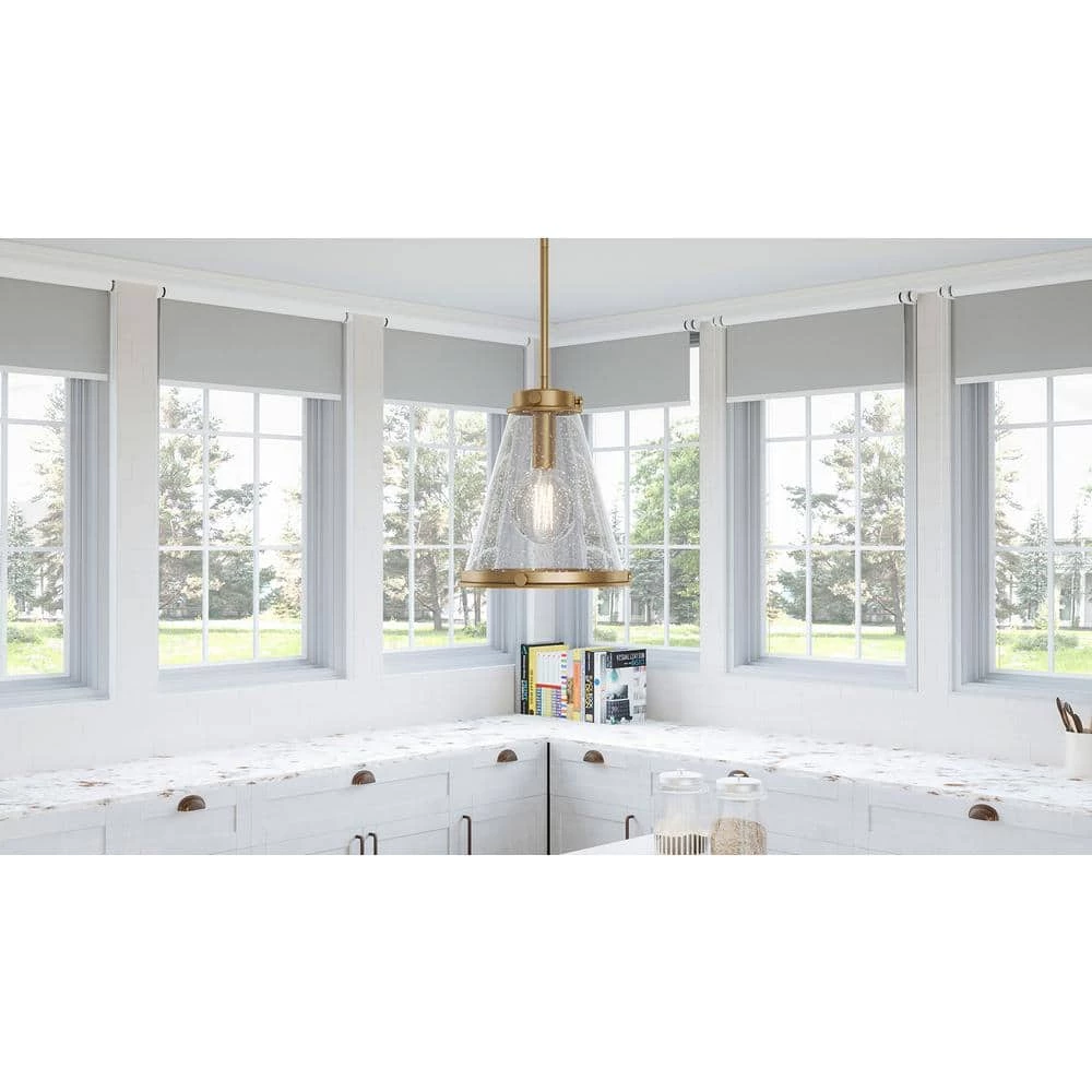 Bristol 1-Light Weathered Brass Mini Pendant by Quoizel 5 Bristol 1-Light Weathered Brass Mini Pendant by Quoizel - Image 3