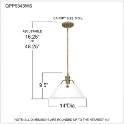 Jessup 1-Light Weathered Brass Mini Pendant with White Shade by Quoizel -Quoizel Sales weathered brass quoizel pendant lights qpp5343ws 76 1000