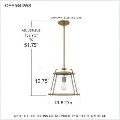Cardiff 1-Light Weathered Brass Mini Pendant with Clear Glass by Quoizel -Quoizel Sales weathered brass quoizel pendant lights qpp5344ws 76 1000