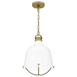 Adlington 1-Light Weathered Brass Mini Pendant with Metal Shade by Quoizel -Quoizel Sales weathered brass quoizel pendant lights qpp5345ws 4f 1000