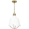 Adlington 1-Light Weathered Brass Mini Pendant with Metal Shade by Quoizel -Quoizel Sales weathered brass quoizel pendant lights qpp5345ws 64 1000