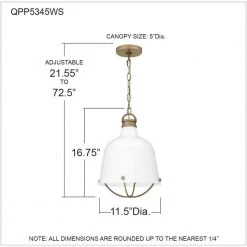 Adlington 1-Light Weathered Brass Mini Pendant with Metal Shade by Quoizel -Quoizel Sales weathered brass quoizel pendant lights qpp5345ws 76 1000