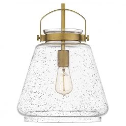 Stella 1-Light Weathered Brass Mini Pendant with Clear Seeded Glass by Quoizel 16 Stella 1-Light Weathered Brass Mini Pendant with Clear Seeded Glass by Quoizel -Quoizel Sales weathered brass quoizel pendant lights stls1512ws 44 1000