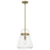 Stella 1-Light Weathered Brass Mini Pendant with Clear Seeded Glass by Quoizel -Quoizel Sales weathered brass quoizel pendant lights stls1512ws 64 1000