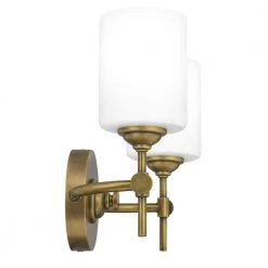Aria 2-Light Weathered Brass Vanity Light by Quoizel -Quoizel Sales weathered brass quoizel vanity lighting ari8615ws 4f 1000
