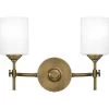 Aria 2-Light Weathered Brass Vanity Light by Quoizel -Quoizel Sales weathered brass quoizel vanity lighting ari8615ws 64 1000
