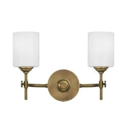 Aria 2-Light Weathered Brass Vanity Light by Quoizel -Quoizel Sales weathered brass quoizel vanity lighting ari8615ws c3 1000