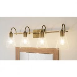 Boyton 33 in. 4-Light Weathered Brass Vanity Light by Quoizel -Quoizel Sales weathered brass quoizel vanity lighting byt8633ws c3 1000