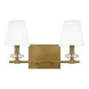 Kelsey Glen 16 in. 2-Light Weathered Brass Vanity Light by Quoizel -Quoizel Sales weathered brass quoizel vanity lighting kls8616ws 64 1000