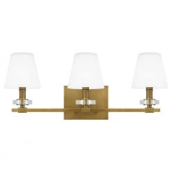 Kelsey Glen 23.25 in. 3-Light Weathered Brass Vanity Light by Quoizel